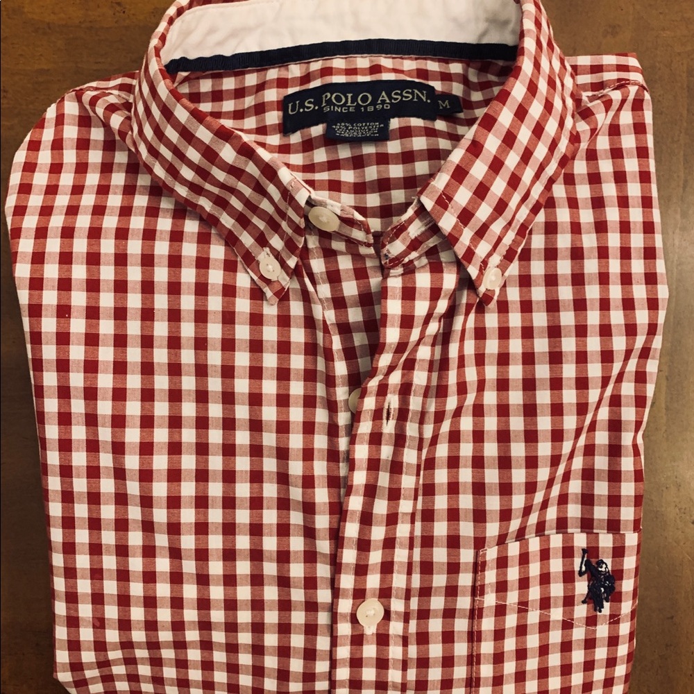 Polo Brown Checkered M Shirt